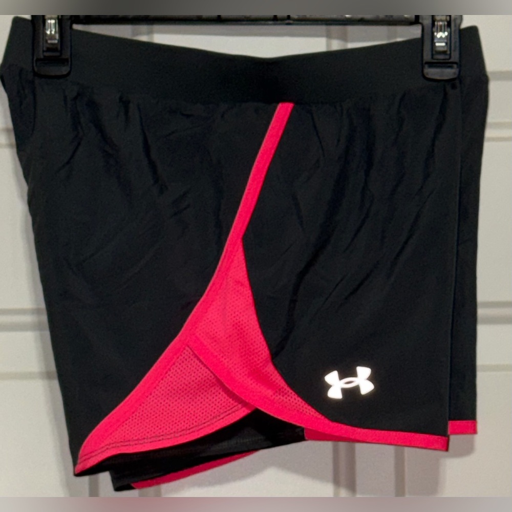 Under Armour Women's Athletic Shorts in Black and Pink
